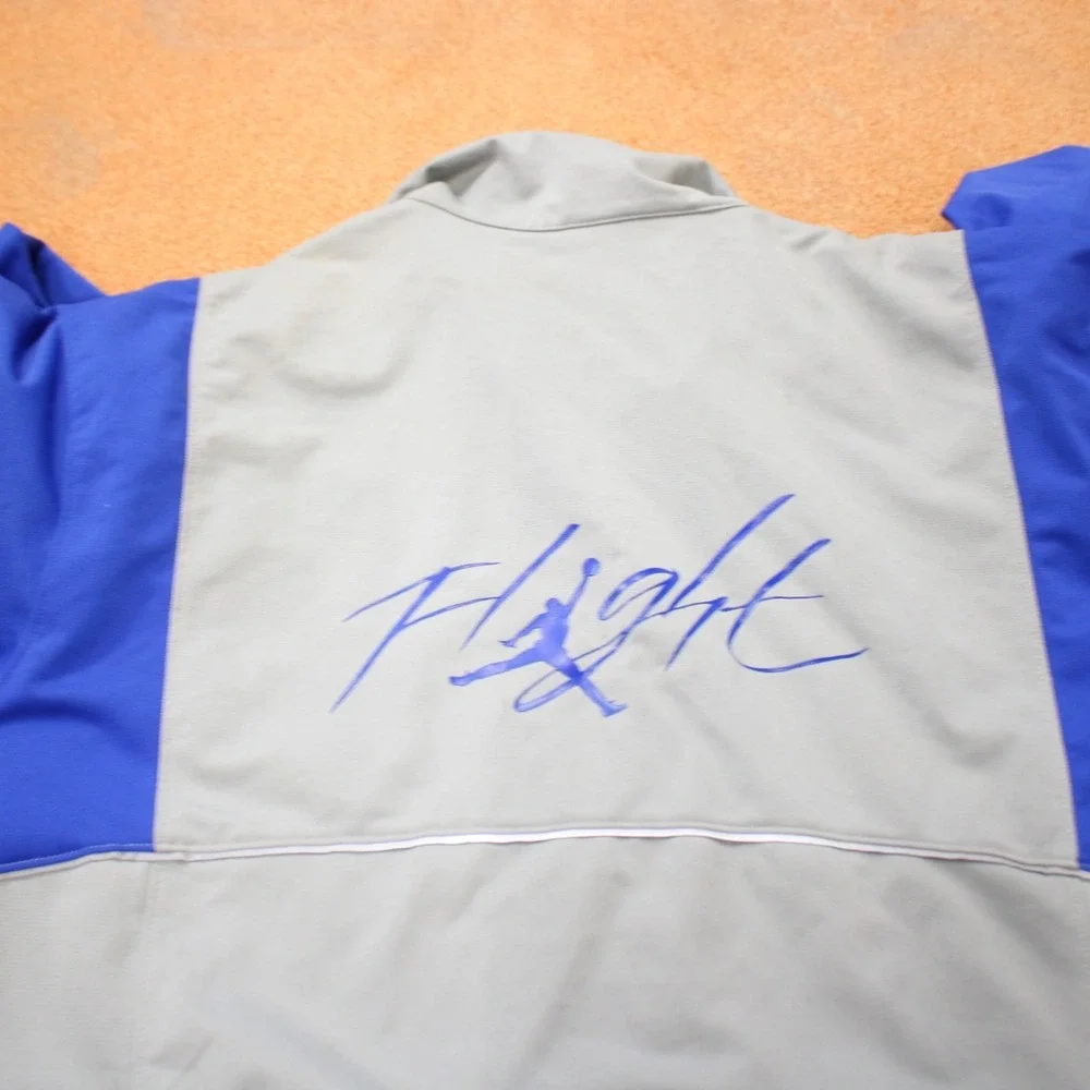 Air Jordan Flight Track Jacket Men 2XL Gray Blue Nike Color Block Y2K Retro